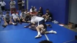 Gene Mills Chain Wrestling With Legs On Top With David Taylor As Dummy