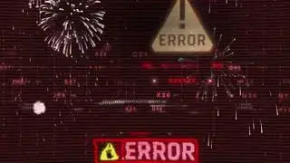 4K Fireworks Magic Warning Error Screen View No Copyright Free Stock Footage Screensaver Background