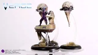 New scifi tabletop wargame Verge of war. Video 360.SEIT COMMANDER ON A WAR PLATFORM & COMMAND DRONES