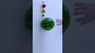 Fruits vs Planets | Planet Sizes Fruit and Berry | Solar System Comparison | #shorts