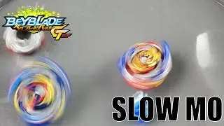 Slash Valkyrie Blitz Power Retsu VS Union Achilles Convert Xtend+ Retsu: Slow Mo Beyblade Battle!