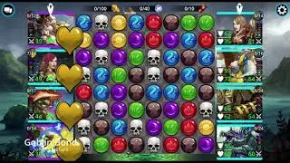 Gems of War: Norbert's Turnip Goblin team vs Queen Beetrix and TINA-9000 in PvP