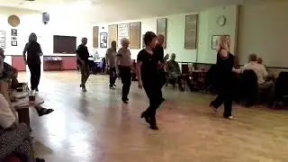 In neon blue linedance