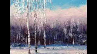Winter Morning Colors. Painting by Andrei Bagno