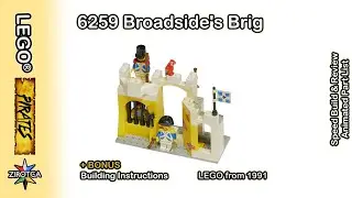 LEGO Pirates 6259 Broadside's Brig - Speed Build, Review, Building Instructions & Animated Part List