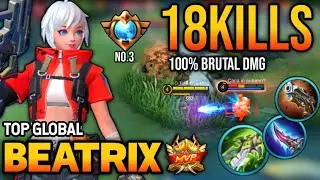 BRUTAL DAMAGE! BEATRIX BEST BUILD 2022 | TOP GLOBAL BEATRIX GAMEPLAY | MOBILE LEGENDS✓