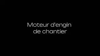 Moteur d'engin de chantier actif au loin