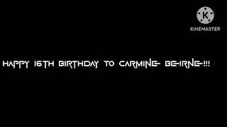 Credit Goes To Carmine Beirne For 16th Birthday!!!