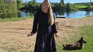 Try On | Women's Fall Spring Elegant Long Sleeve Maxi Dress Swiss Dot A Line | Amazon Review