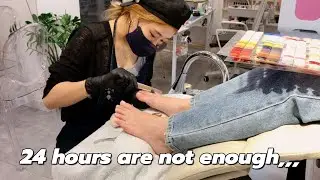 A Busy Day in My Nail Salon in Korea | 24시간이 모자라,,,,⏱ | 바쁜일상 | 네일샵 브이로그 | 네일아트