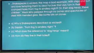 Rtc questions on An Elementary classroom in a slum.