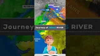 Journey of the Indus River #shorts #river #indus #india #geography #explore #upsc