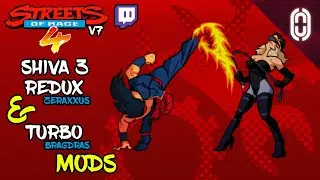 Streets of Rage 4 DLC - Shiva 3 Skin & Bragdras Turbo Mods Gameplay (PC)