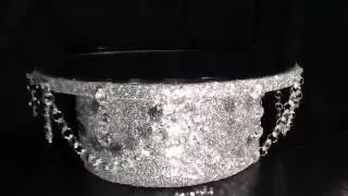Crystal drape sequin bling cake stand
