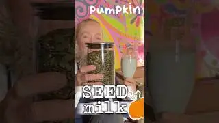 Non-diary high in protein milk pumpkin seed milk -Helps you sleep #veganrecipes #healthyrecipes