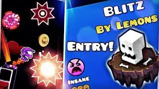 DOOM GAUNTLET ENTRY #3 | 'BLITZ' 100% (All Coins) By Lemons! [MEDIUM DEMON?] | Geometry Dash [2.1]