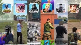 Pubgm Vs Free Fire Vs COD Mobile Vs Fortnite Vs Cyber Hunter Vs Rules of Survival _Quick Comparison.