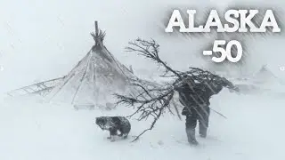 HEAVY SNOWSTORM❄️ -50° Solo Camping [Emergency] Tent Camp Disaster in Heavy Snow on Mountain