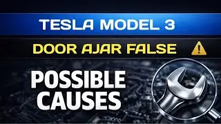 Предупреждение о неплотно закрытой двери Tesla Model 3 (при отсутствии открытой двери) &ndash; объяснен...
