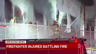 Omaha firefighter injured while battling storage facility fire in icy conditions