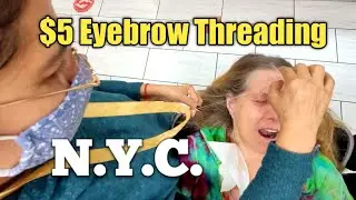 $5 Indian Eyebrow Threading (Momma Makeover!) Queens, NYC 🇺🇸