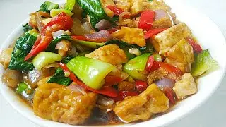 Punya Tahu Dan Sawi Sendok Dimasak Ini Saja ! Tumis Tahu Dan Pokchoy Saos Tiram | Enak Banget