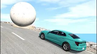 1000 Ton Ball vs Cars #4 &ndash; BeamNG.Drive