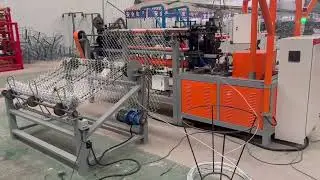 Fully Automatic double wire feeding chain link fence  Weaving Net  machine