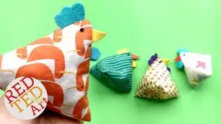 DIY Chicken Bean Bag Tutorial - How to make a Pyramid Chicken 2