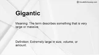Gigantic Meaning