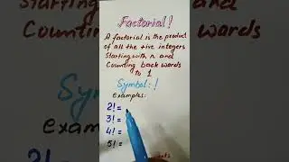 What is factorial#MathMarrow#Math shorts#Factorials