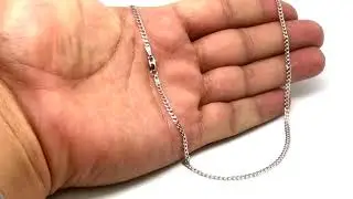 14k White Gold Comfort Curb Chain Necklace, 2.7mm