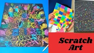 Colorful Scratch Art | Stress Reliever | Magic Drawing | Beautiful Peacock  | Lets Remake