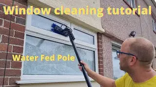 How to clean a window with water fed pole
