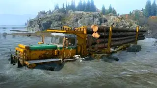 Logging to Mine Pit with Pacific P16 in Michigan | SnowRunner Realistic Off-Road
