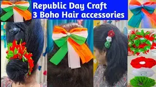 Republic Day Craft Ideas || Handmade DIY Tiranga Hair Clips 