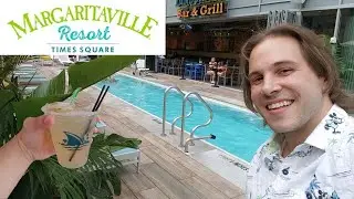 Margaritaville Resort Times Square NYC Tour 2021: Pool Now Open! Room, Rooftop Bar, Gym & Dining