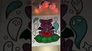 Cute creepy creature 💕 @cocowyocoloring  #coloring #coloringinspiration #coloringbook