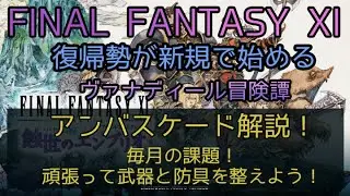 【FF11】アンバスケード解説！　毎月の課題！頑張って武器と防具を整えよう！