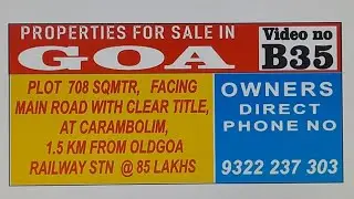 Plot for sale near oldgoa railway  station  goa