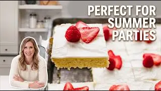 How to Make White Texas Sheet Cake | Easy & Moist Almond Cake