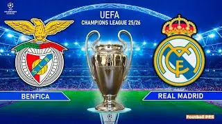 Benfica vs Real Madrid | UEFA Champions League | Full Match Gameplay | FC26 PS5 ⭐️🔥