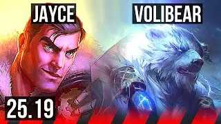 JAYCE vs VOLIBEAR (TOP) | 8 solo kills, 17/2/4, Legendary | EUW Master | 25.19