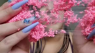 ASMR Playing with Hello Kitty  Sticky Foam 💞👐