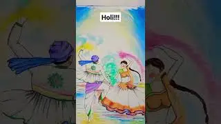 Holi water color painting | color festival India | Art Wise #art #shorts #fyp