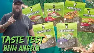 ADVENTURE FOOD beim Angeln getestet / 6 Sorten / 7 vs. Wild / Anglerschmiede / Taste-Test / MRE Test