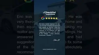 Another Great Review for Our Inspector, Eric!