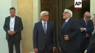 Steinmeier greets French, Polish counterparts