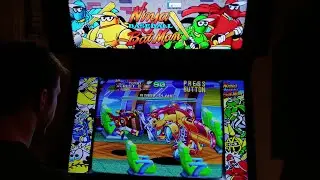 Ninja Baseball Bat Man Arcade Cabinet MAME Playthrough w/ Hypermarquee