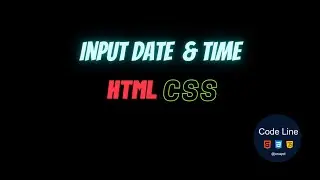 Input Date & Time HTML CSS